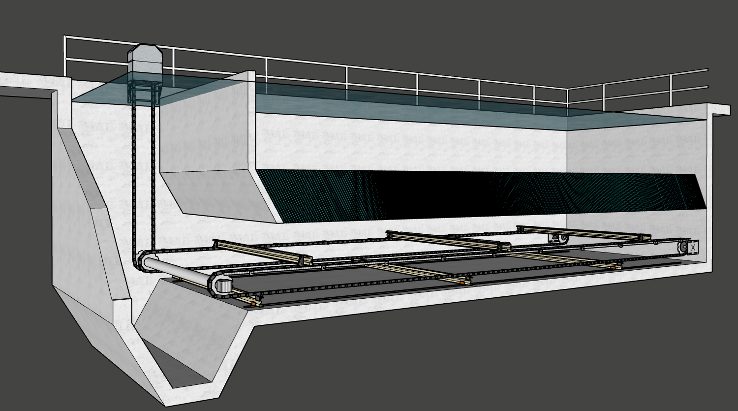 Barre lodos de cadena plastica