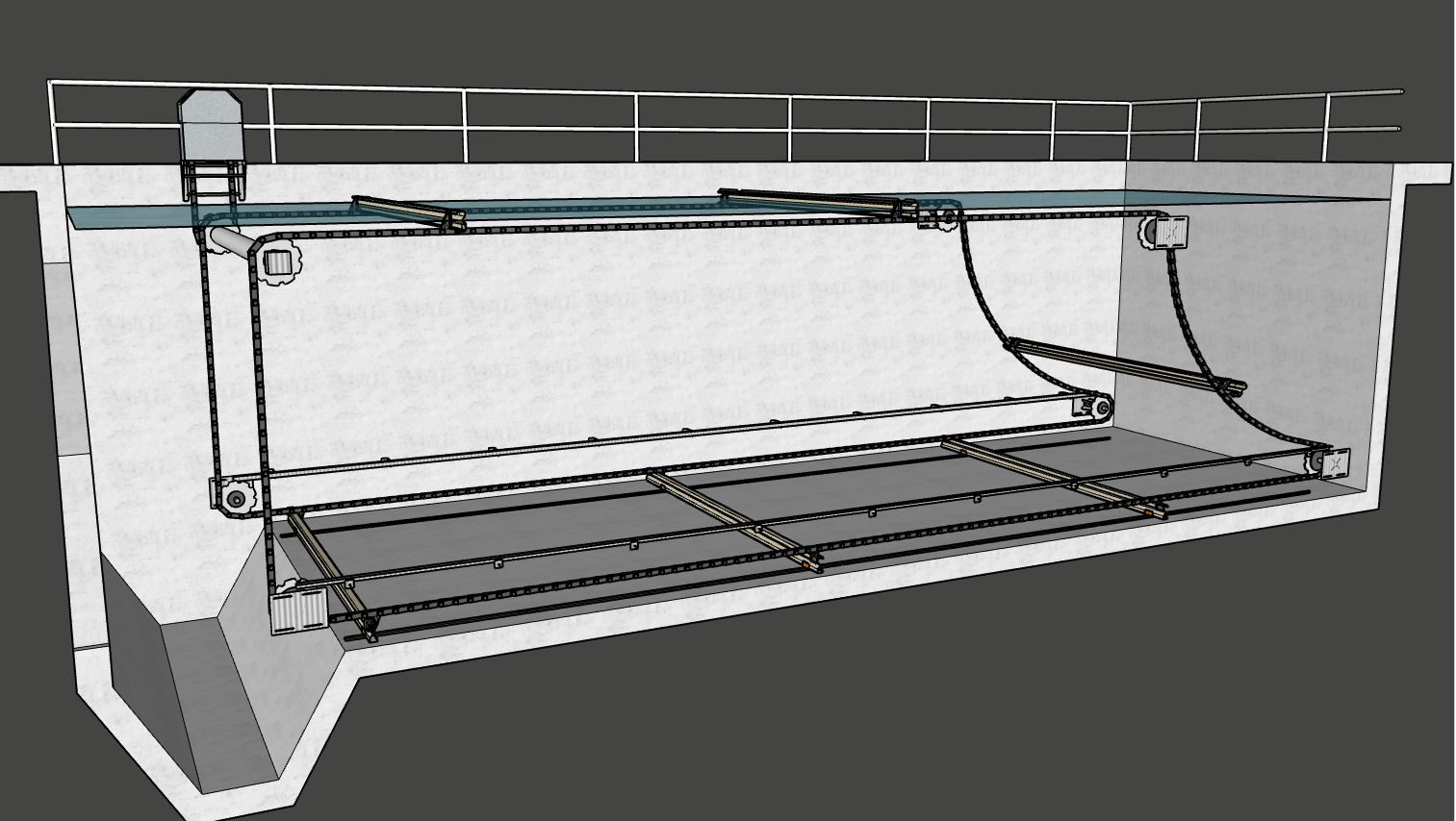Raspador de cadena plastica